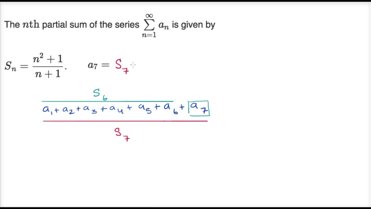 formula for partial sum calculator
